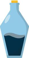 Magic Potion Bottle with Elixir. Cartoon Illustration. vector
