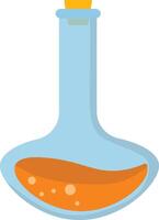Magic Potion Bottle with Elixir. Cartoon Illustration. vector