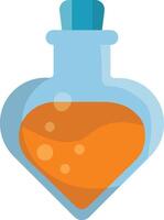 Magic Potion Bottle with Elixir. Cartoon Illustration. vector