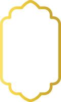 Gold Islamic Border with Oriental Design Style. Isolated on White Background vector