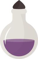 Magic Potion Bottle Illustration in Flat Design. Isolated on White Background vector