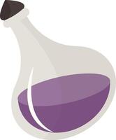 Magic Potion Bottle Illustration in Flat Design. Isolated on White Background vector