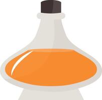 Magic Potion Bottle Illustration in Flat Design. Isolated on White Background vector