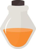 Magic Potion Bottle Illustration in Flat Design. Isolated on White Background vector