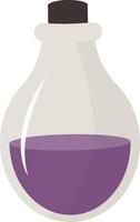 Magic Potion Bottle Illustration in Flat Design. Isolated on White Background vector