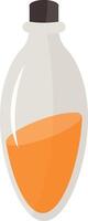 Magic Potion Bottle Illustration in Flat Design. Isolated on White Background vector