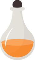 Magic Potion Bottle Illustration in Flat Design. Isolated on White Background vector