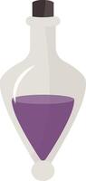 Magic Potion Bottle Illustration in Flat Design. Isolated on White Background vector