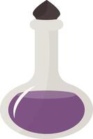 Magic Potion Bottle Illustration in Flat Design. Isolated on White Background vector