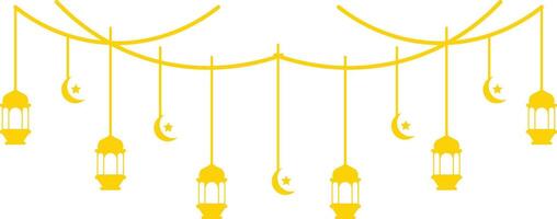 Ramadan Kareem Mubarak Arabian Lantern Decoration. Isolated on White Background. Illustration Design vector
