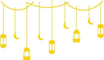 Ramadan Kareem Mubarak Arabian Lantern Decoration. Isolated on White Background. Illustration Design vector