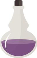 Magic Potion Bottle Illustration in Flat Design. Isolated on White Background vector