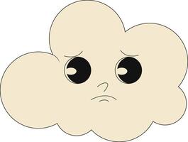 Groovy Hippie Character in Flat Cartoon Style. Isolated Illustration. vector