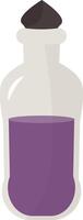 Magic Potion Bottle Illustration in Flat Design. Isolated on White Background vector