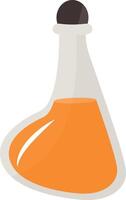 Magic Potion Bottle Illustration in Flat Design. Isolated on White Background vector