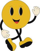 Groovy Hippie Character in Flat Cartoon Style. Isolated Illustration. vector