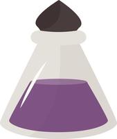 Magic Potion Bottle Illustration in Flat Design. Isolated on White Background vector