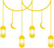 Ramadan Kareem Mubarak Arabian Lantern Decoration. Isolated on White Background. Illustration Design vector