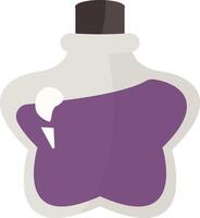 Magic Potion Bottle Illustration in Flat Design. Isolated on White Background vector