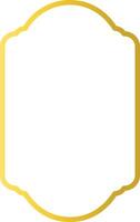 Gold Islamic Border with Oriental Design Style. Isolated on White Background vector