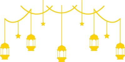 Ramadan Kareem Mubarak Arabian Lantern Decoration. Isolated on White Background. Illustration Design vector