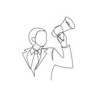 Speaker drawn in line art style vector