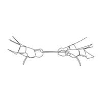 People drawn in line art style vector