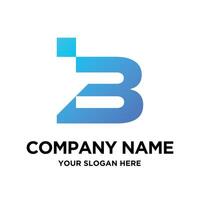 Letter B Bit Logo Design vector