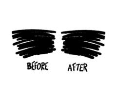 Before and after template. illustration. vector