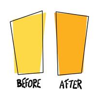 Before and after template. illustration. vector