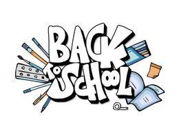 Back to school text for banner. illustration. vector