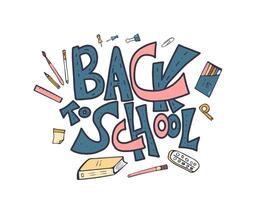 Back to school text for banner. illustration. vector