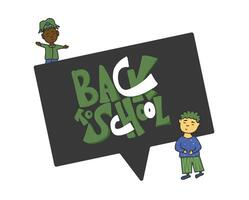 Back to school text for banner. illustration. vector