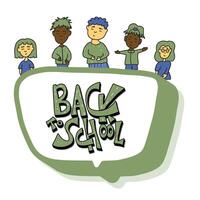 Back to school text for banner. illustration. vector