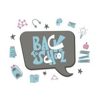 Back to school text for banner. illustration. vector