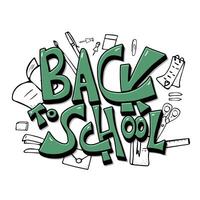 Back to school text for banner. illustration. vector