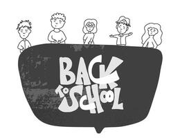 Back to school text for banner. illustration. vector