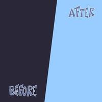 Before and after template. illustration. vector