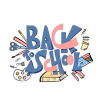 Back to school text for banner. illustration. vector