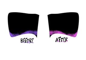 Before and after template. illustration. vector