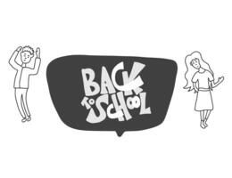 Back to school text for banner. illustration. vector