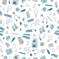 Back to school seamless pattern. illustration. vector
