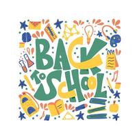Back to school text for banner. illustration. vector