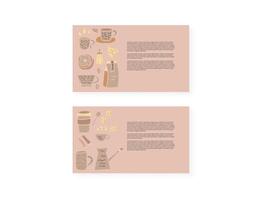 Banner template of coffee theme. set. vector