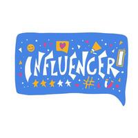 Influencer quote. concept color desing. vector
