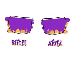 Before and after template. illustration. vector
