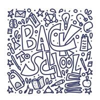 Back to school text for banner. illustration. vector
