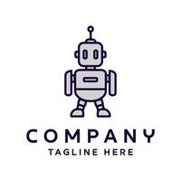 Bit Robot Logo Design vector