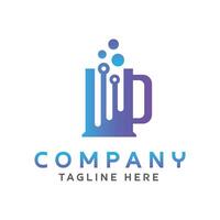 Bar Tech Logo Design vector