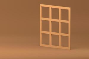 Beige isometric 3d grid wall geometric background for advertising showcase realistic vector